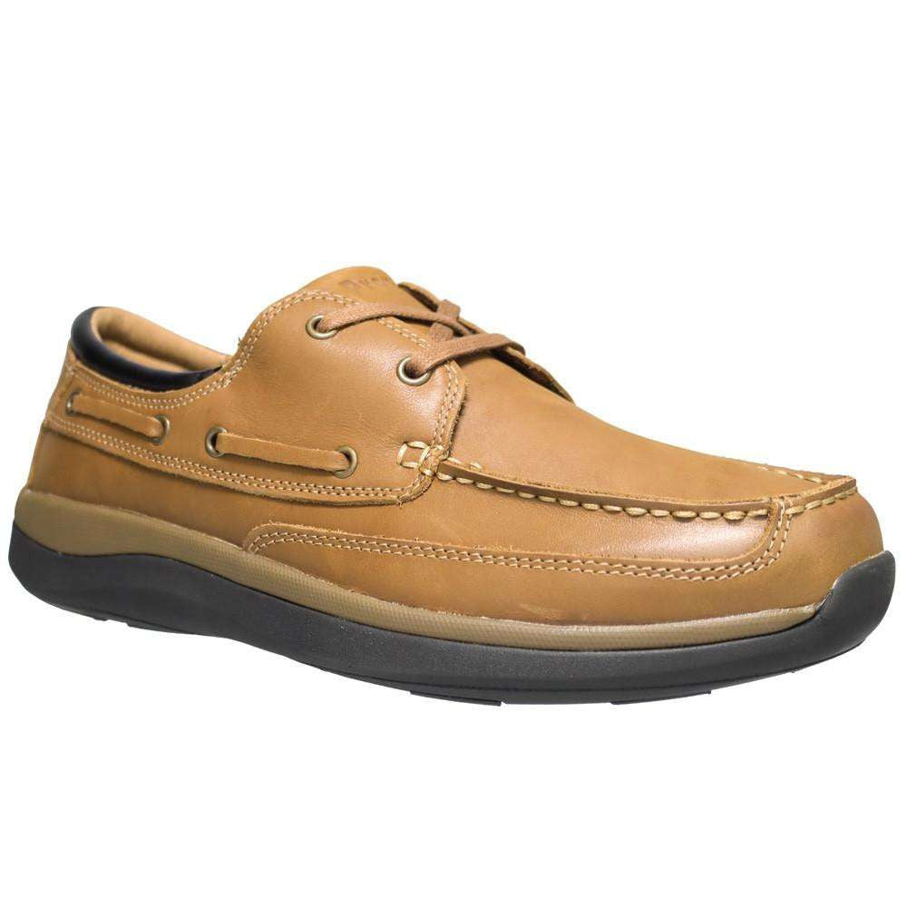 Propet Pomeroy Mens Boat Shoe Tan