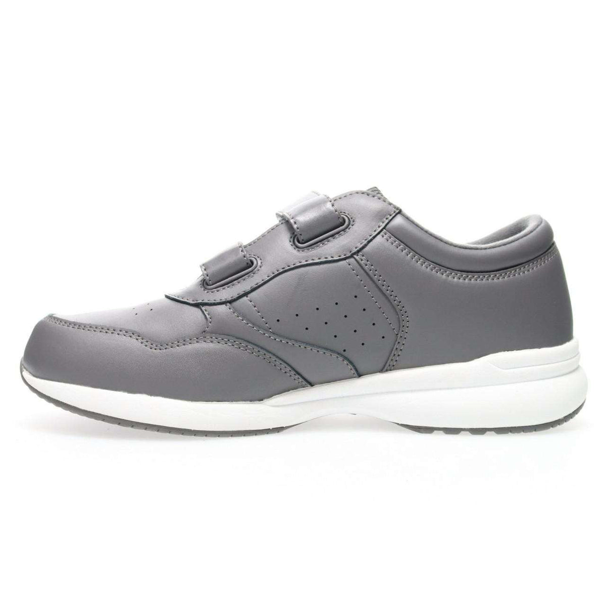 Propet LifeWalker® Strap Leather Sneaker–Dark Grey