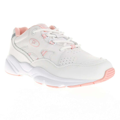Propet Stability Walker Walking Shoe – White/Pink