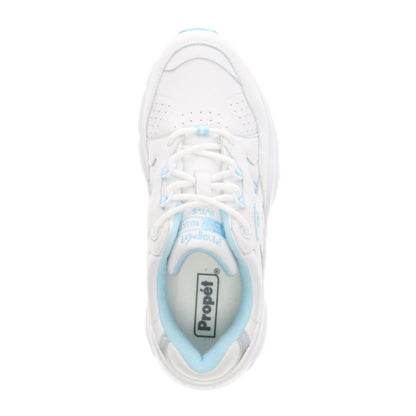 Propet Stability Walker Shoe – White/Light Blue