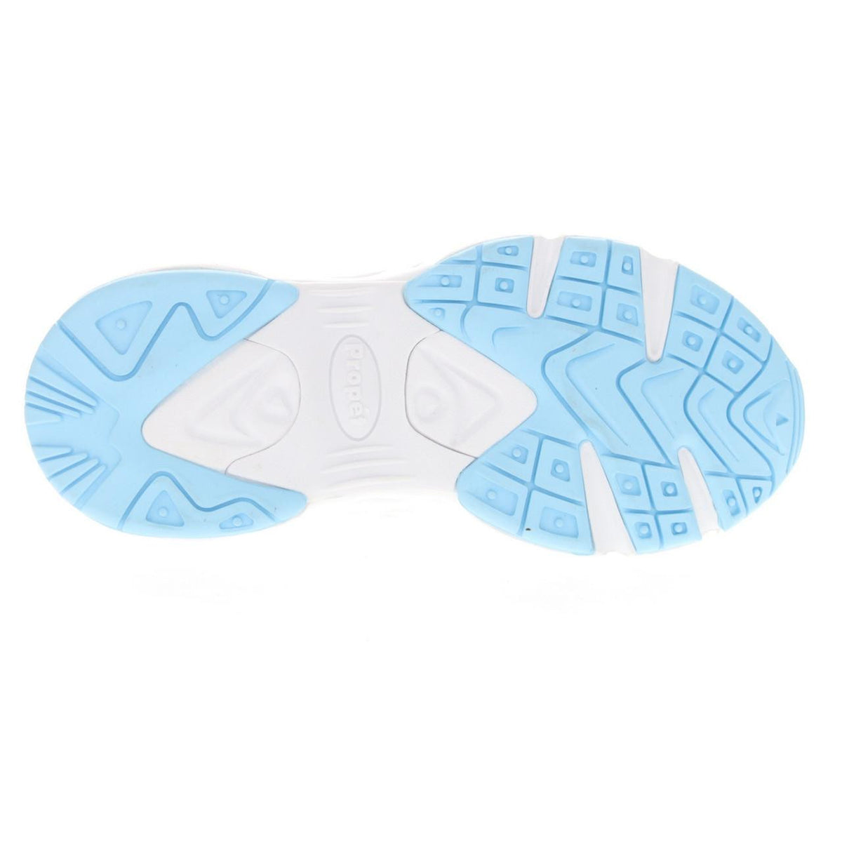Propet Stability Walker Shoe – White/Light Blue