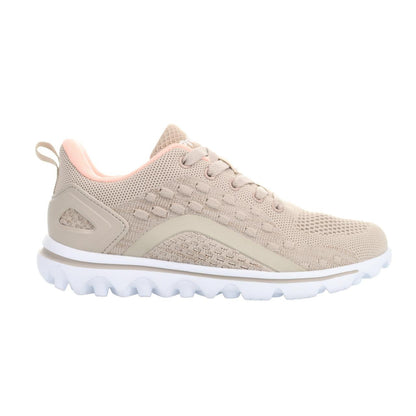 Propet TravelActiv™ Axial Sneaker – Taupe/Peach