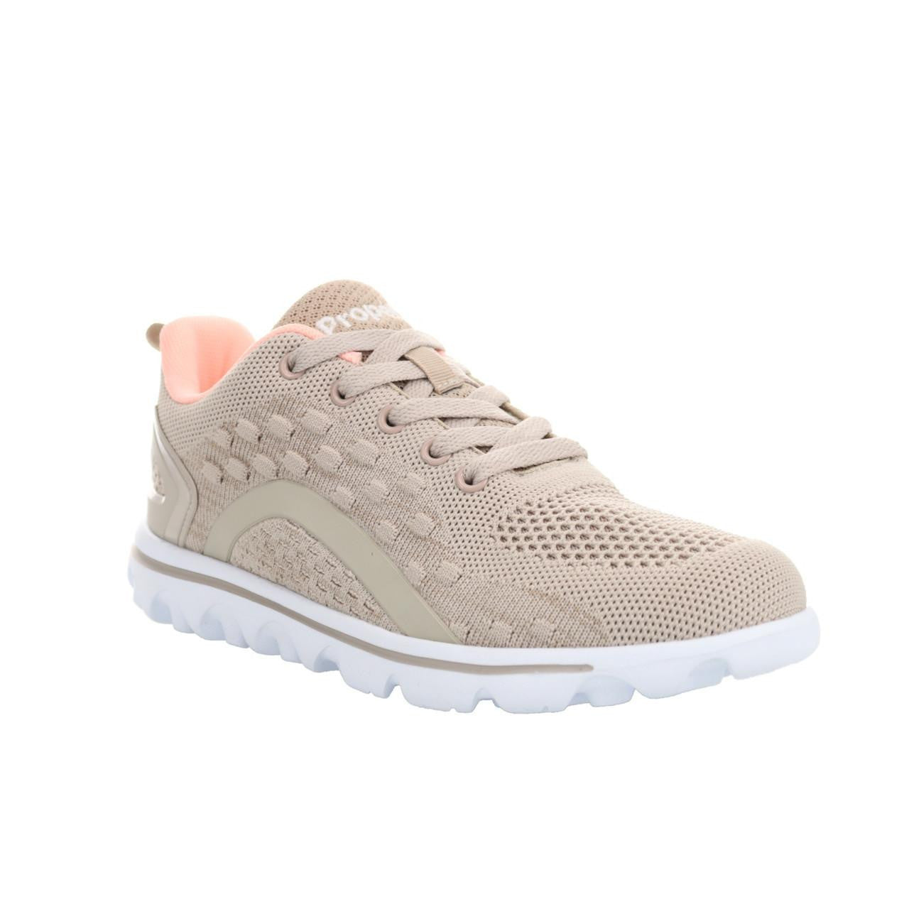 Propet TravelActiv™ Axial Sneaker – Taupe/Peach