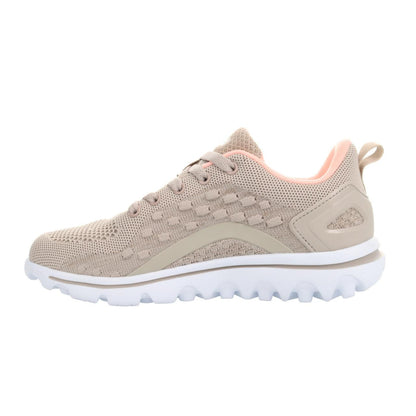 Propet TravelActiv™ Axial Sneaker – Taupe/Peach