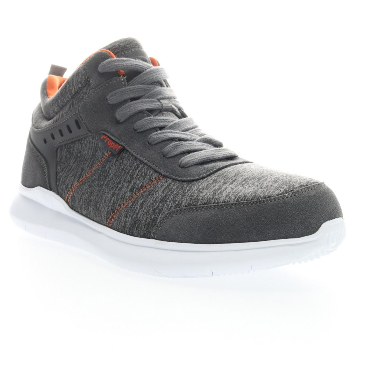 Propet Viator Hi Men's Sneaker – Grey/Orange