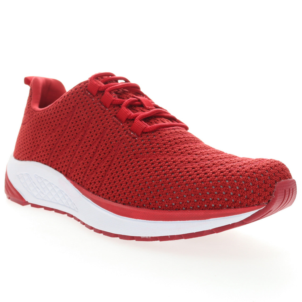 Propet Tour Knit Sneaker – Olive, Lemon, Red