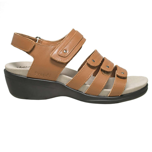 Propet Ainsley Leather Comfort Sandal Chestnut