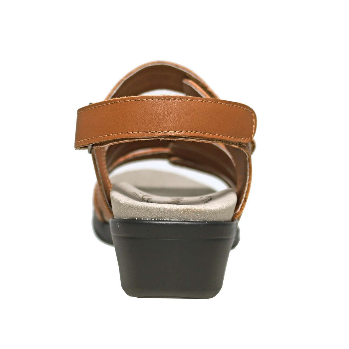 Propet Ainsley Leather Comfort Sandal Chestnut
