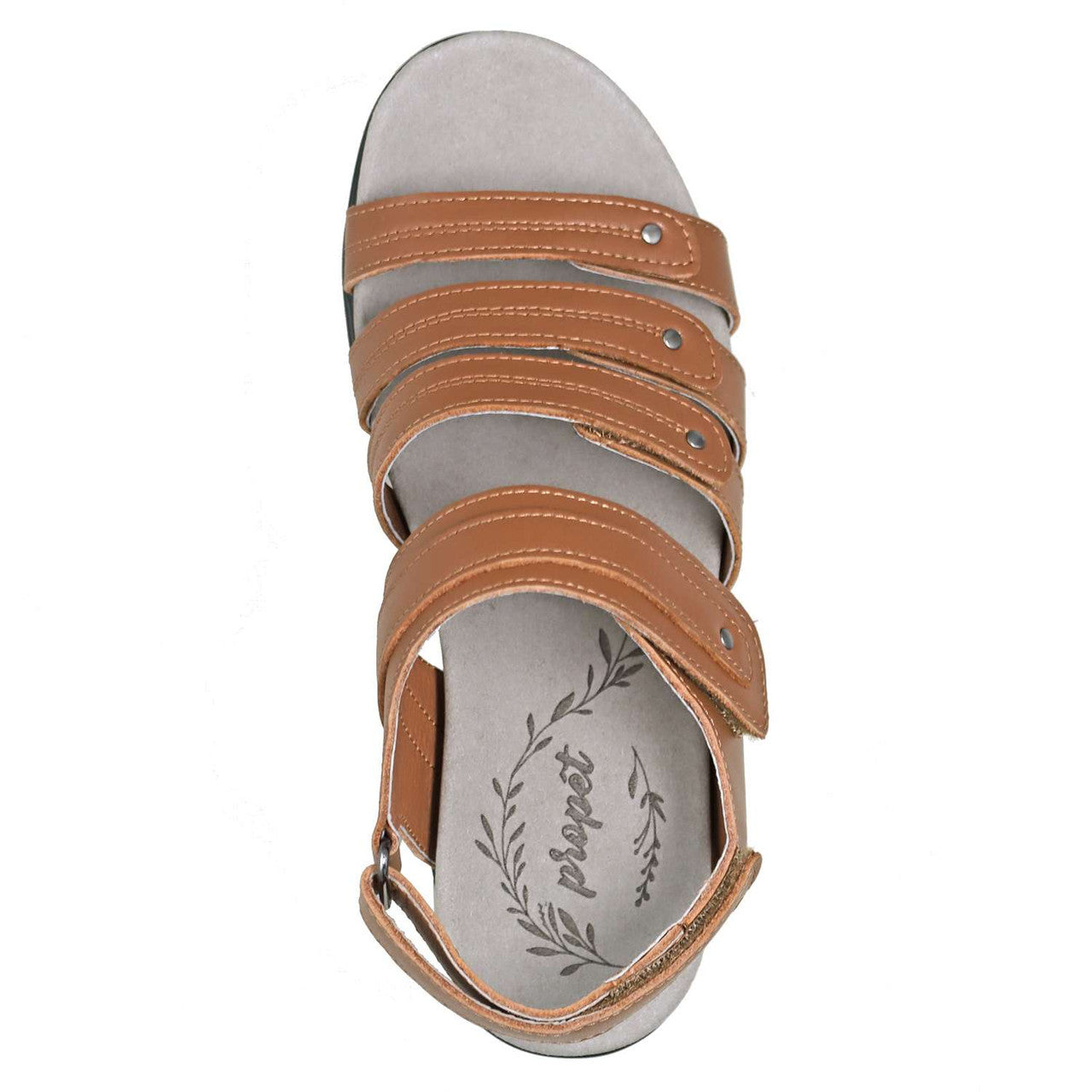 Propet Ainsley Leather Comfort Sandal Chestnut