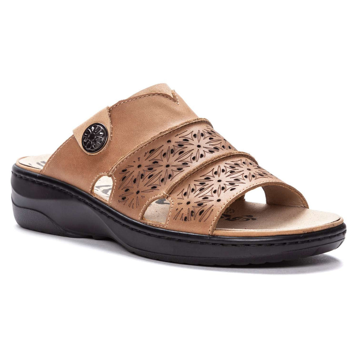 Propet Gertie Leather Slide Sandal