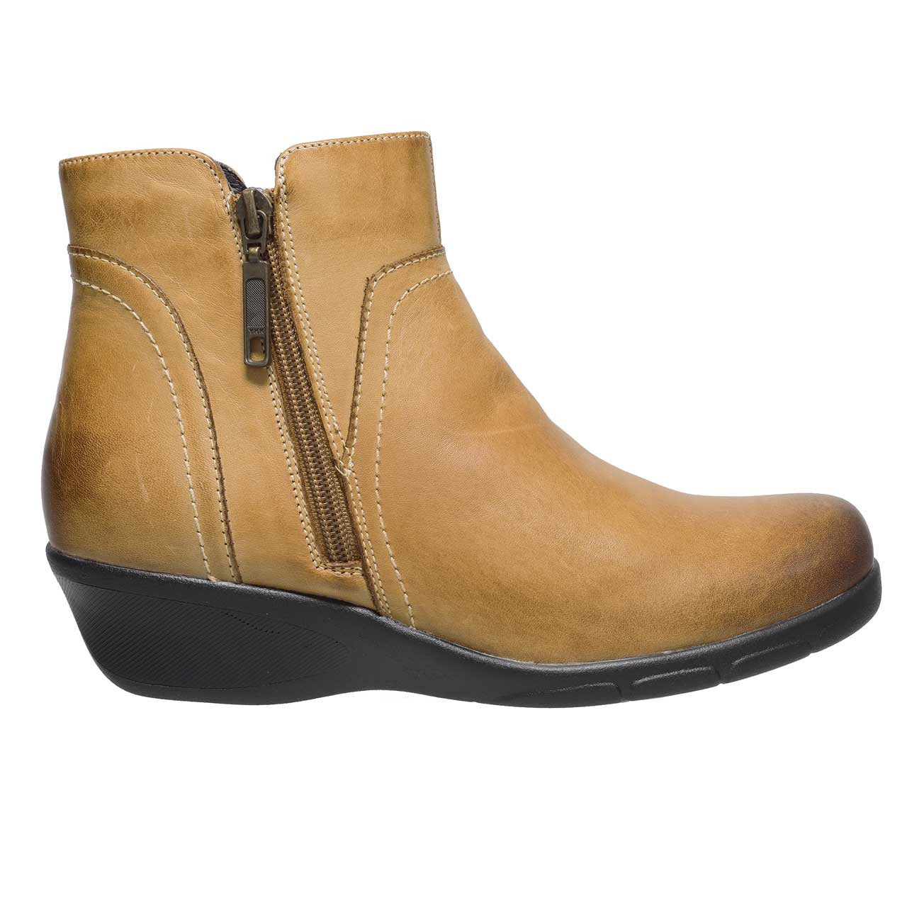 Propet Waverly Double Zip Leather Ankle Boot