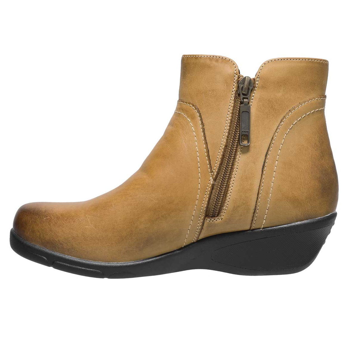 Propet Waverly Double Zip Leather Ankle Boot