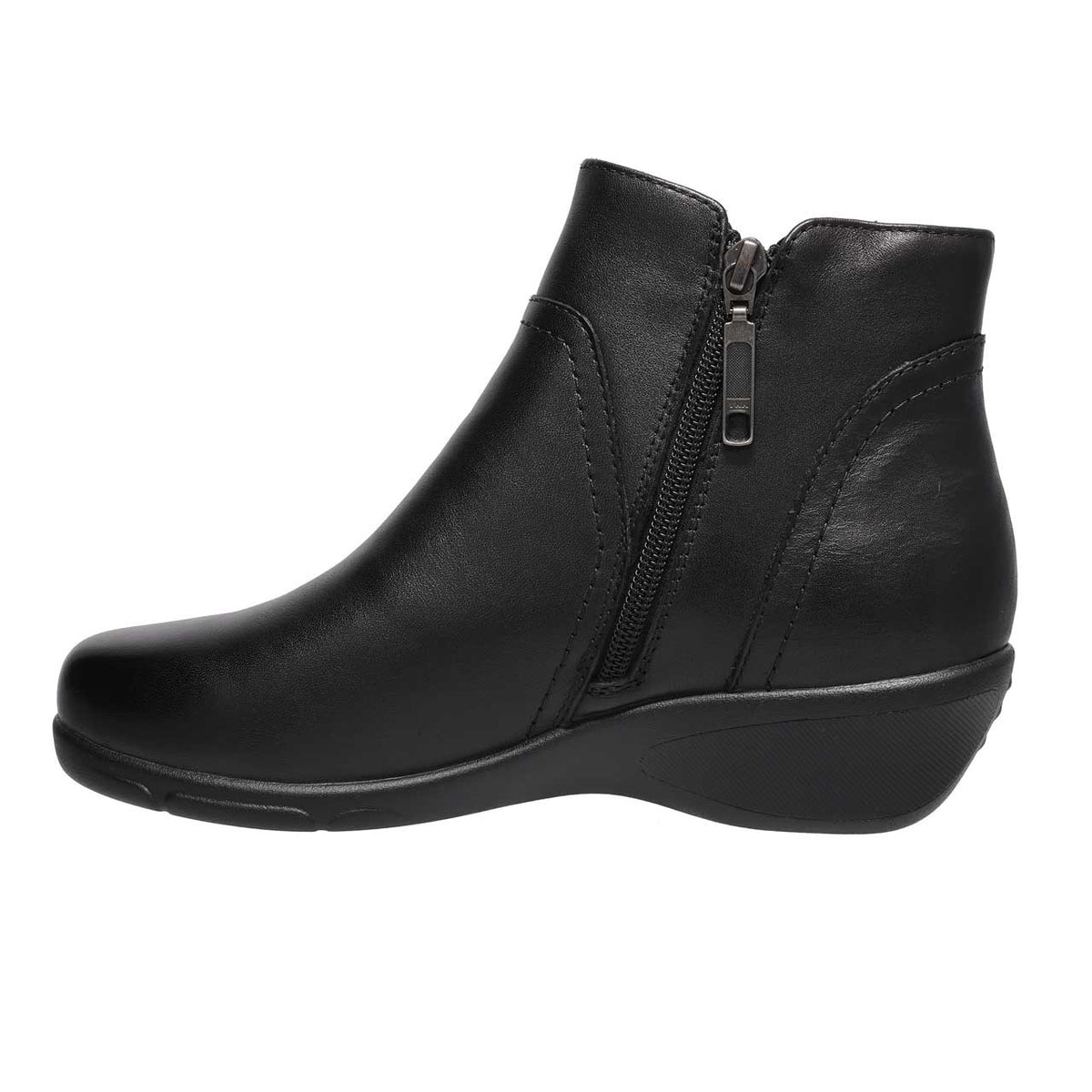 Propet Waverly Double Zip Leather Ankle Boot
