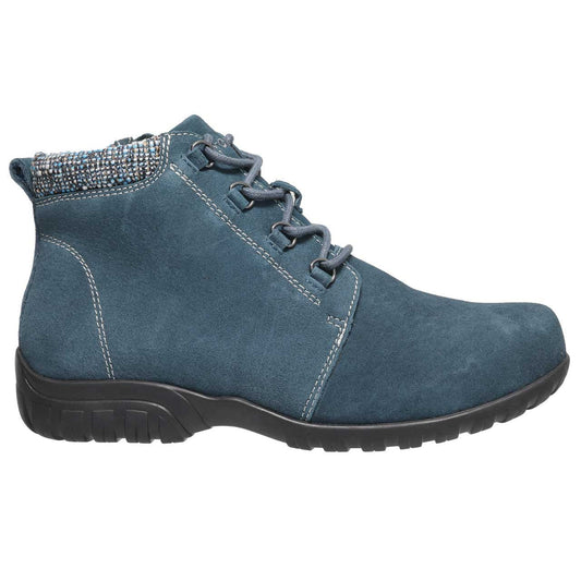 Propet Delaney Suede Womens Ankle Boot Navy