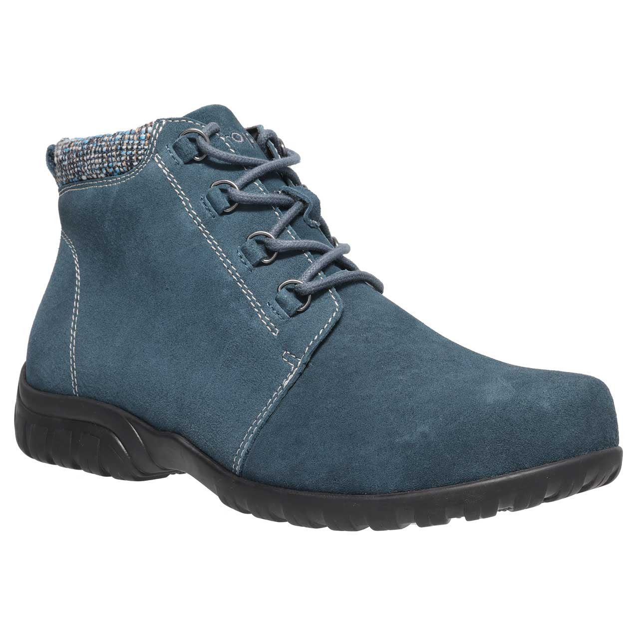 Propet Delaney Suede Womens Ankle Boot Navy