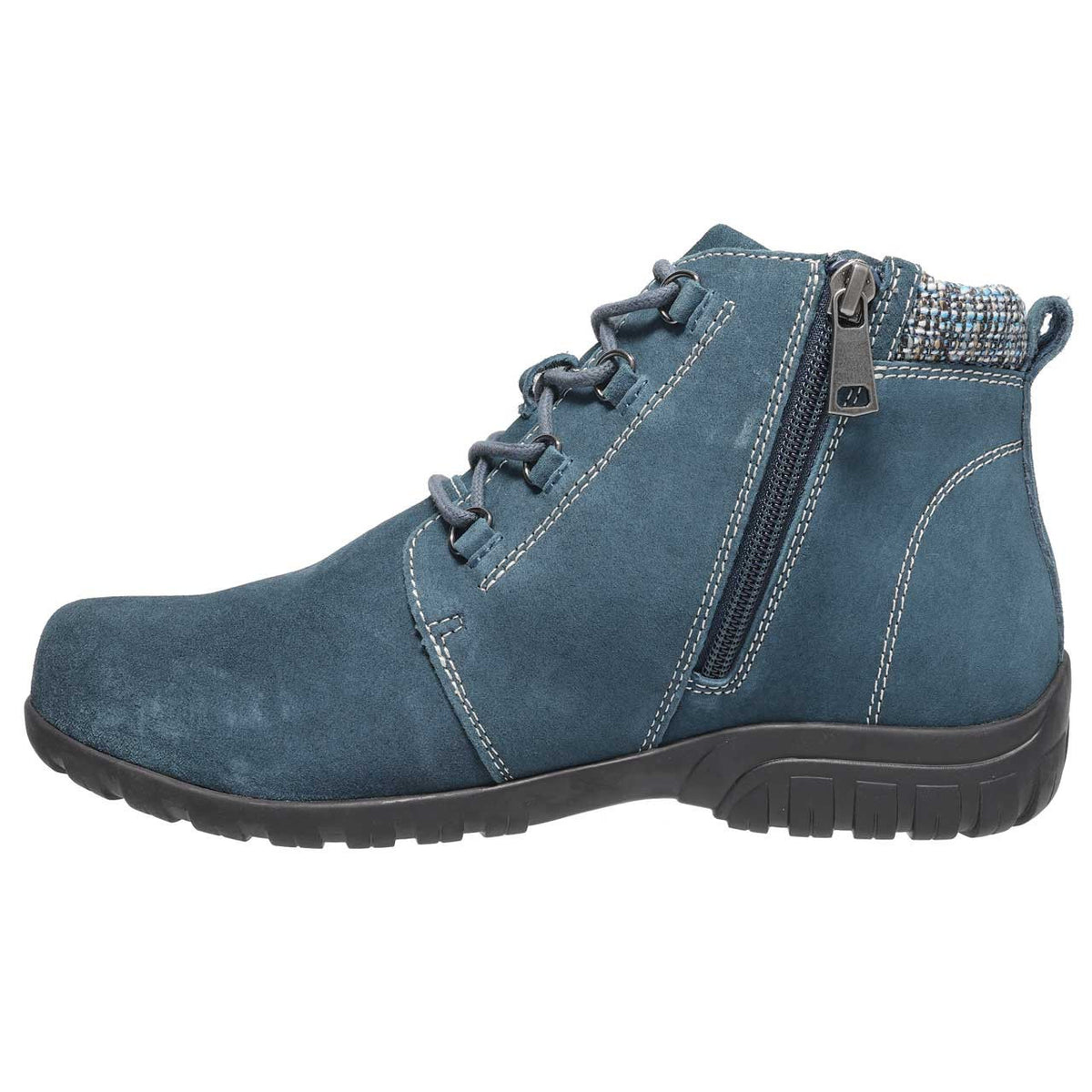 Propet Delaney Suede Womens Ankle Boot Navy