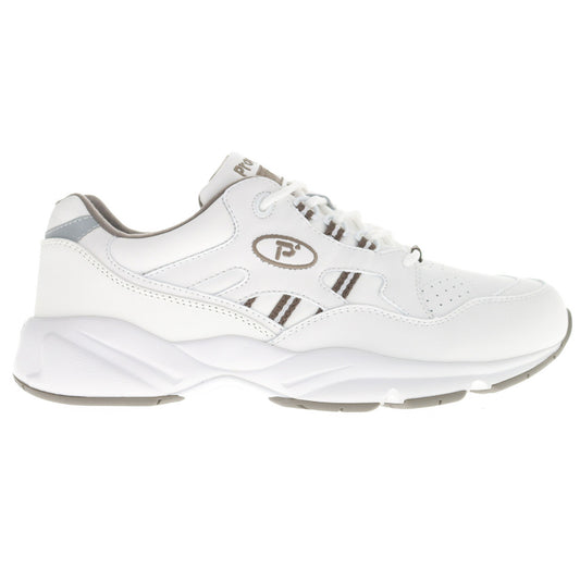 Propet Stability Walker Mens Sneaker – White/Taupe