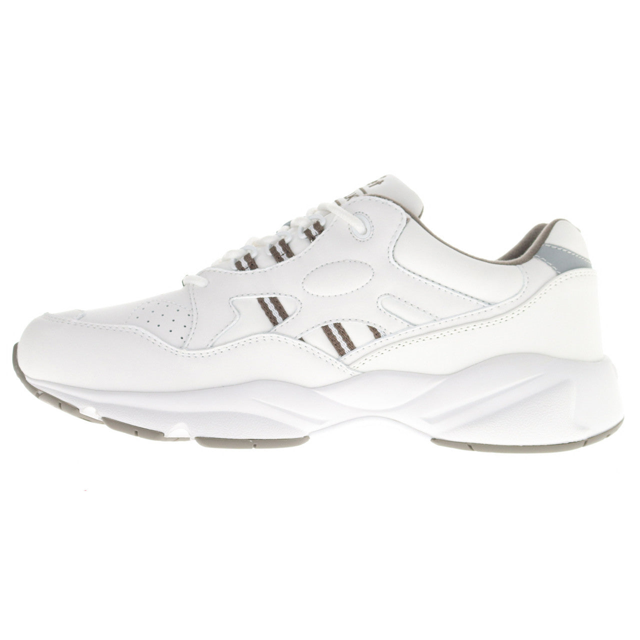 Propet Stability Walker Mens Sneaker – White/Taupe