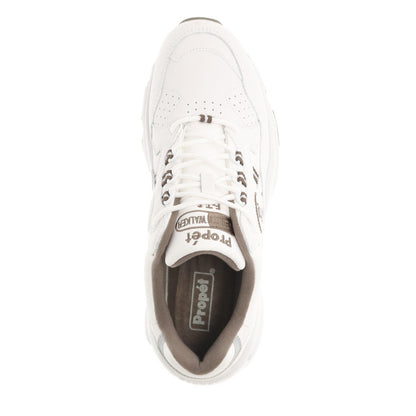 Propet Stability Walker Mens Sneaker – White/Taupe